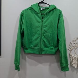 Ardene Green Zip-Up Hoodie